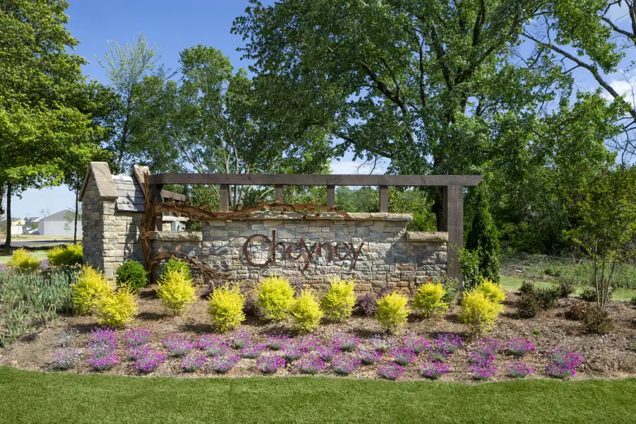 Entrance to the The Townes at Cheyney community in Charlotte, NC, featuring signage and landscaping (Image 2).