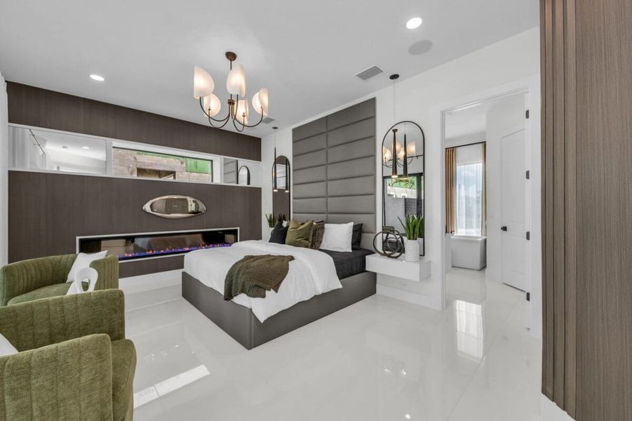 Furnished interior in a model home at Aqua in Bradenton (Image 207).