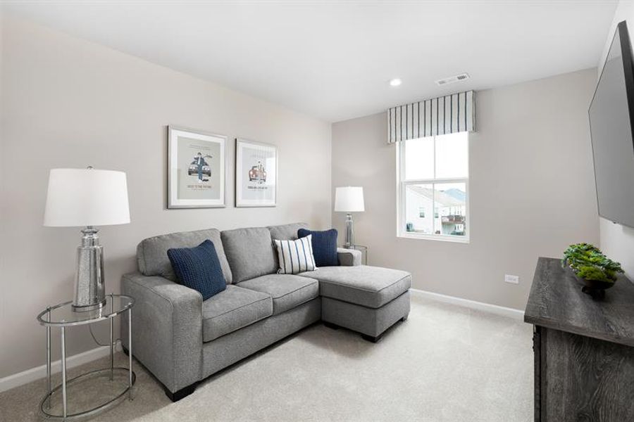 Furnished interior in a model home at Bozardt Farms in Charlotte (Image 8).