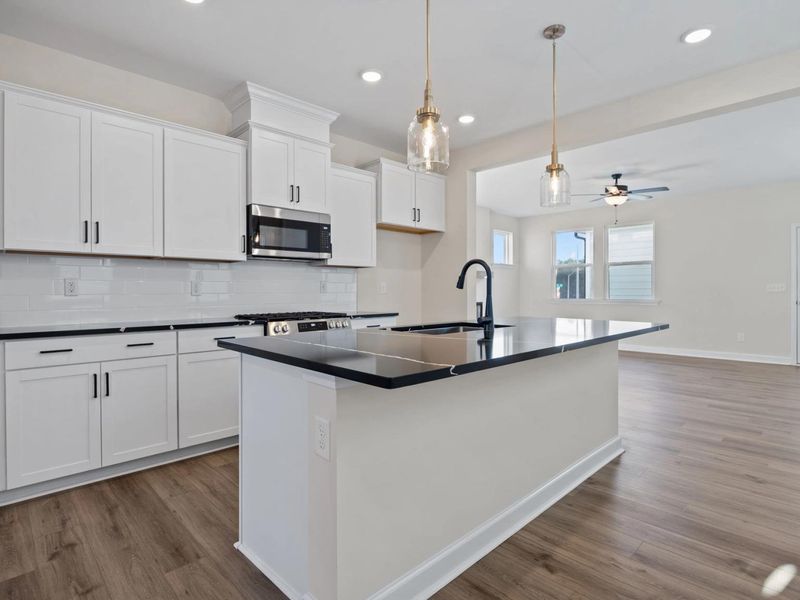 Furnished interior in a model home at Forestville Yard in Knightdale (Image 27).