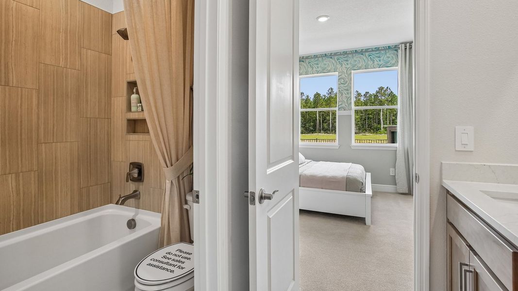 Furnished interior in a model home at Hammock at Two Rivers in Zephyrhills (Image 90).