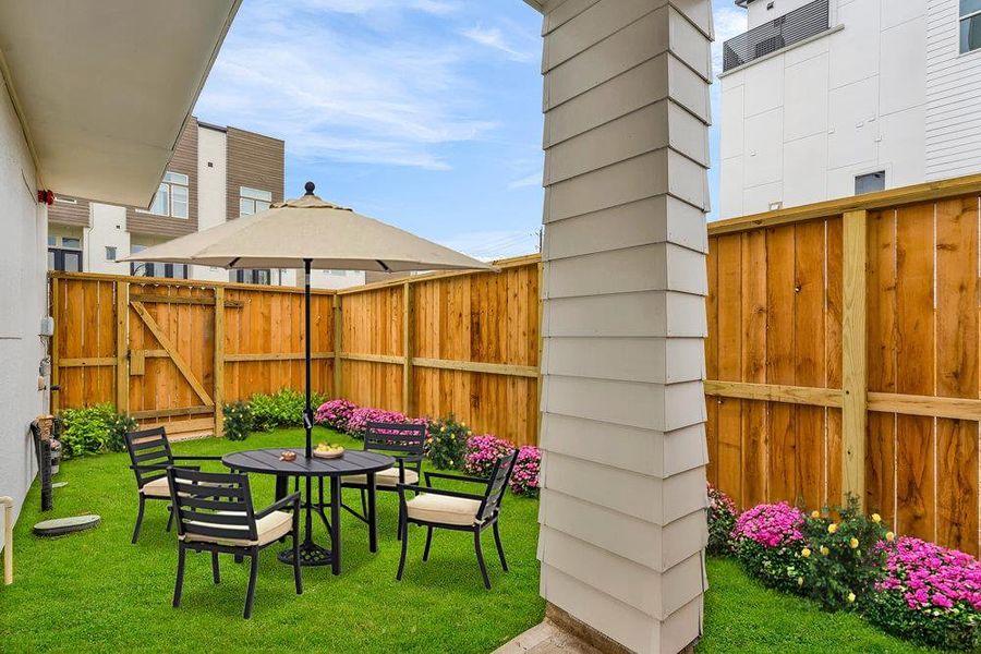 Furnished interior in a model home at Commerce Row in Houston (Image 14). Furnished interior in a model home at Commerce Row in Houston (Image 14).