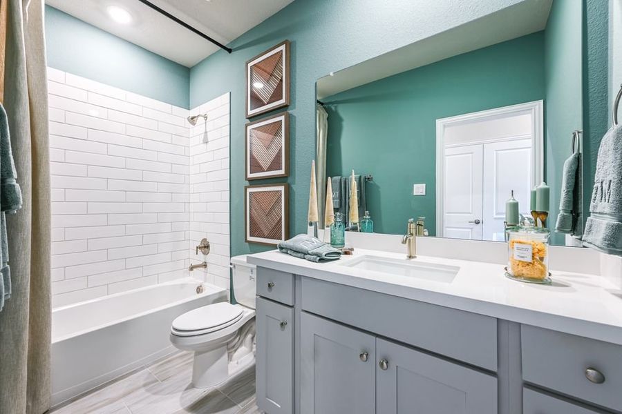 Furnished interior in a model home at The Ranch at Uptown Celina 60s in Celina (Image 90).