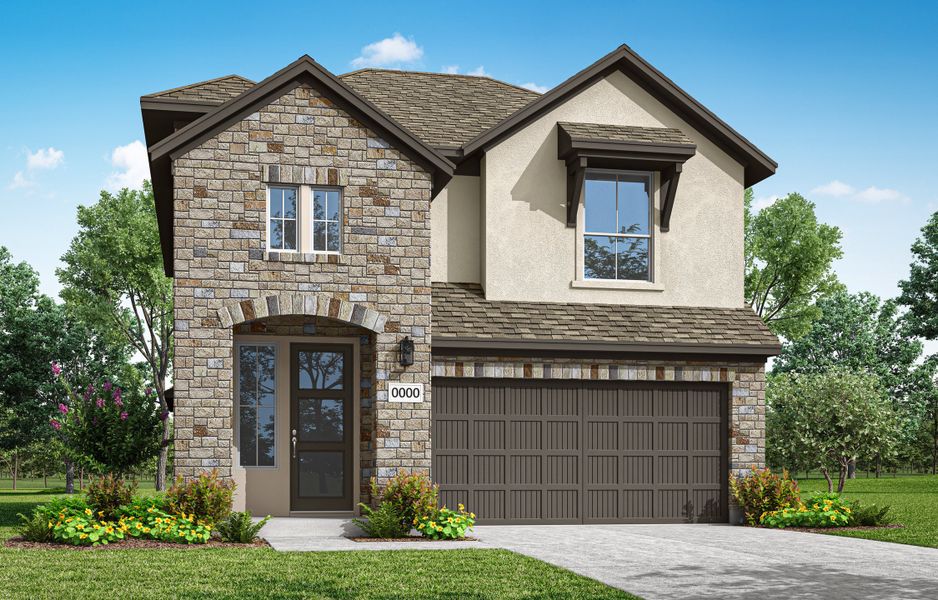 Front exterior of a home in the Flora community, located in Hutto, TX (Image 3).