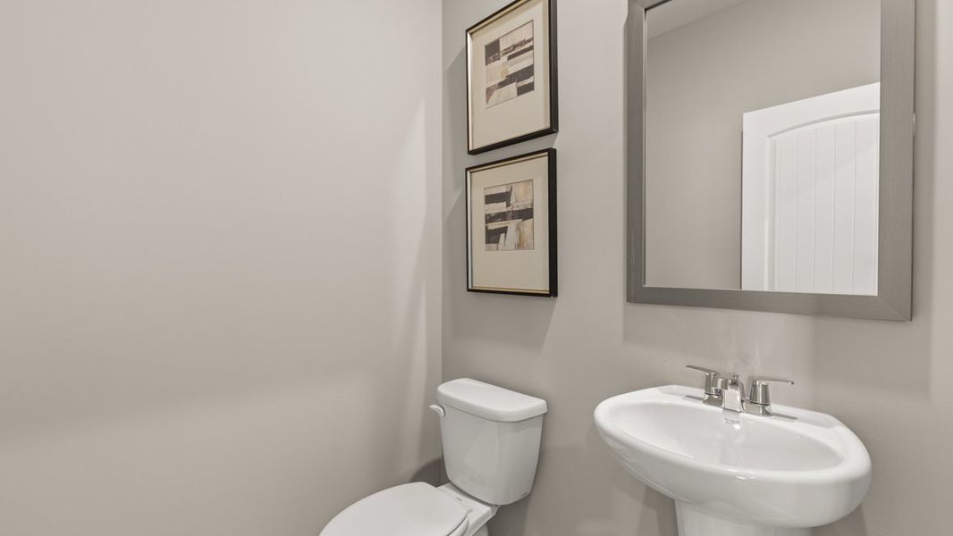 Furnished interior in a model home at Grandview at Lanier in Dawsonville (Image 17).