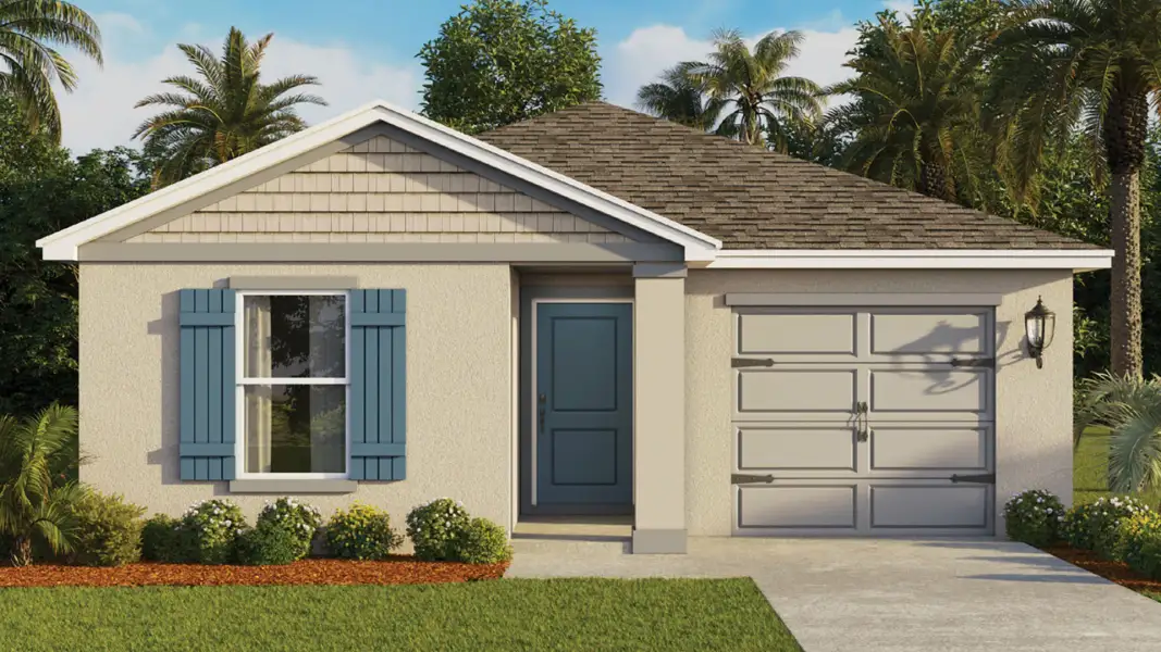 Front exterior of a home in the Woodside at Ormond Station community, located in Ormond Beach, FL (Image 8). Front exterior of a home in the Woodside at Ormond Station community, located in Ormond Beach, FL (Image 8).