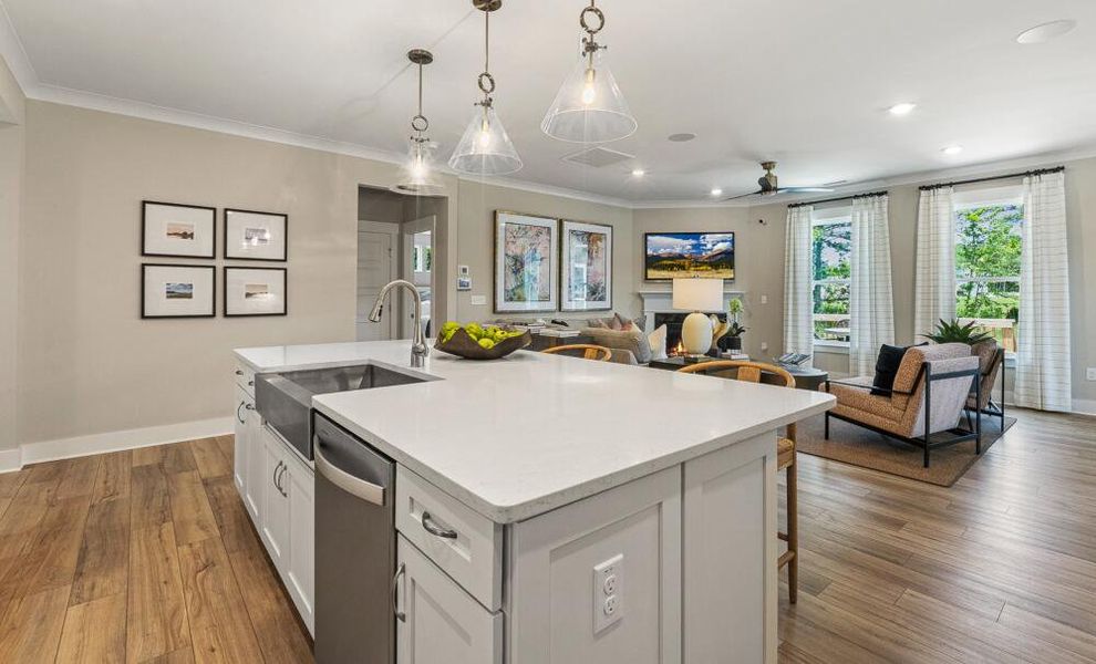 Furnished interior in a model home at High Springs in Clayton (Image 9). Furnished interior in a model home at High Springs in Clayton (Image 9).