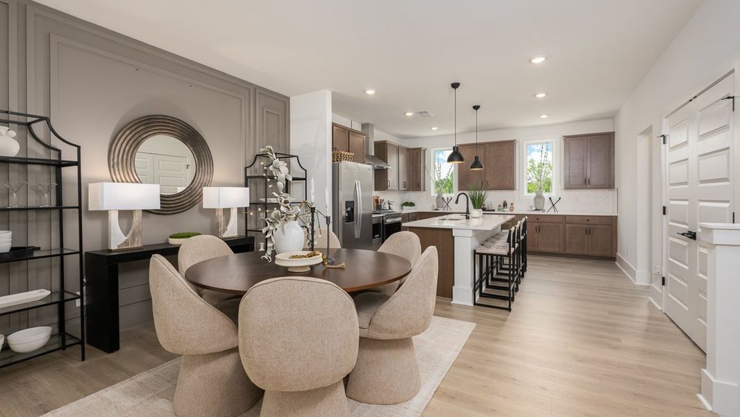 Furnished interior in a model home at Overlook at Peachtree Corners in Norcross (Image 13).