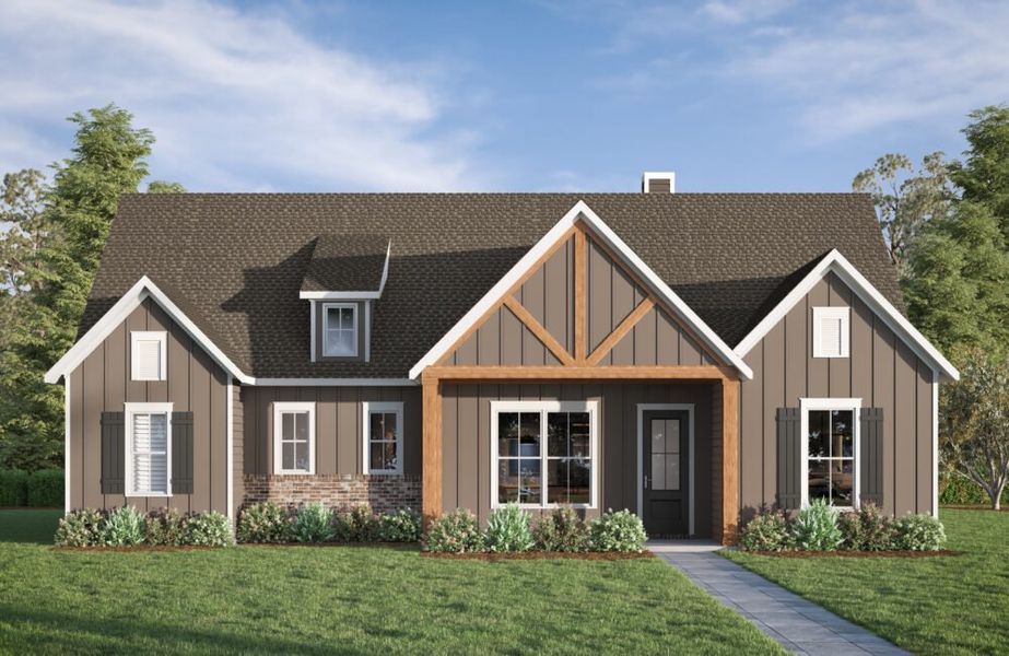 Front exterior of a home in the Blue Mountain Creek community, located in Morganton, GA (Image 4).