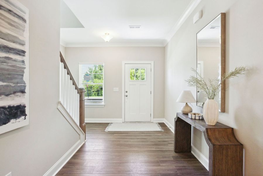 Furnished interior in a model home at Rourk Woods in Shallotte (Image 23).