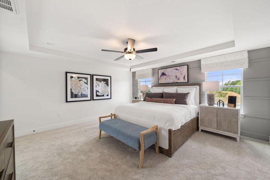 Furnished interior in a model home at Hayes Village in Greensboro (Image 16).