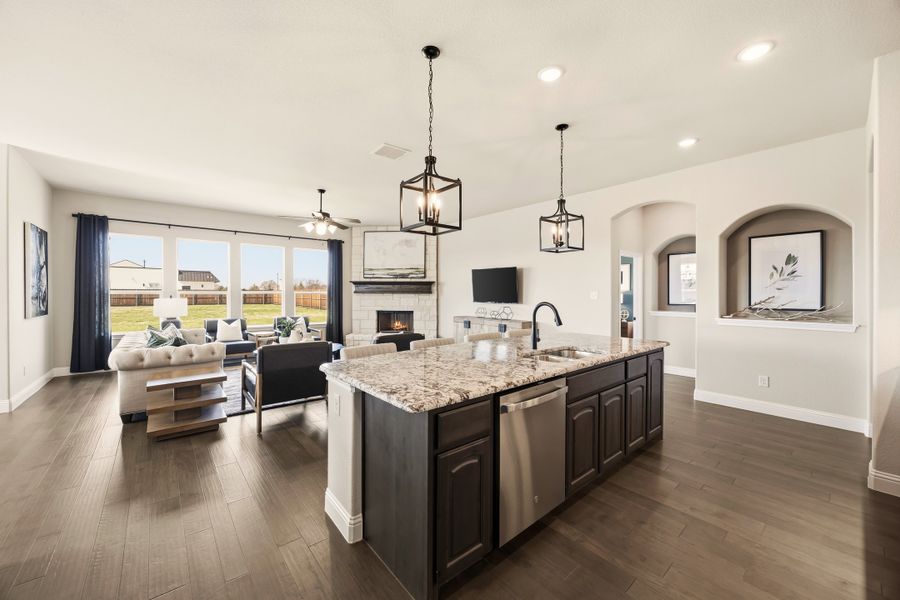 Furnished interior in a model home at Coyote Crossing in Godley (Image 24).