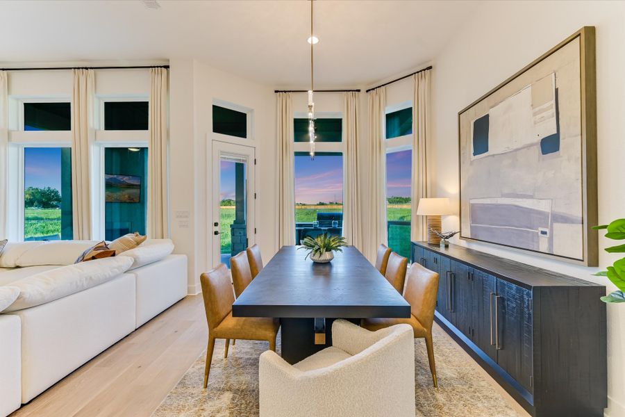 Furnished interior in a model home at Scofield Farms Estates in Georgetown (Image 20).