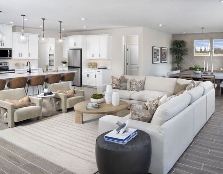 Furnished interior in a model home at Lakes at Bella Lago in Green Cove Springs (Image 9).