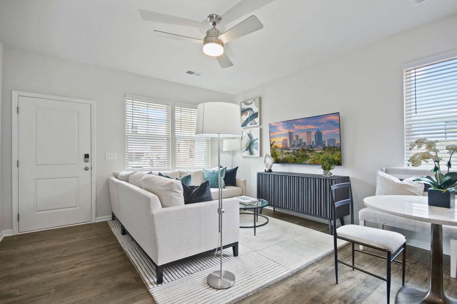 Furnished interior in a model home at Copper Crest Townhomes in Lexington (Image 11).