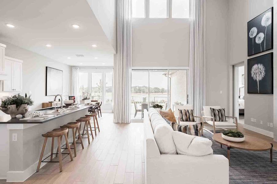 Furnished interior in a model home at The Arbor At Pecan Ridge in Fulshear (Image 4).