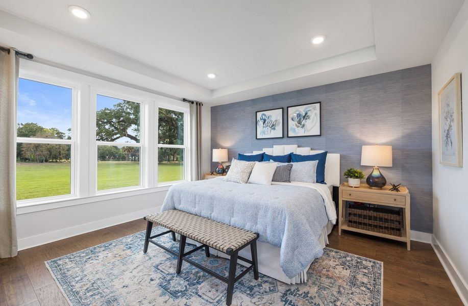 Furnished interior in a model home at The Oaks in Goose Creek (Image 8).