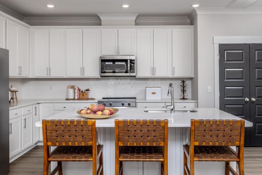Furnished interior in a model home at Black Forest Pointe in Benson (Image 5).