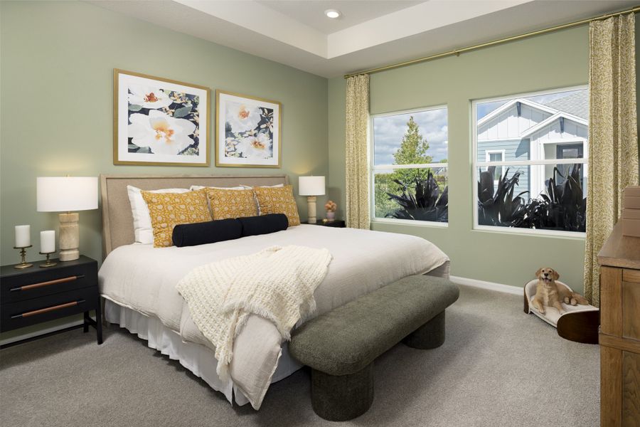 Furnished interior in a model home at Waterset Bungalow Series in Apollo Beach (Image 11).