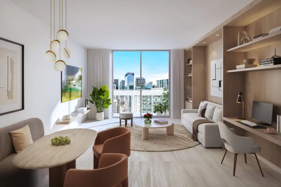 Furnished interior in a model home at Viceroy Brickell Residences Miami in Miami (Image 20).
