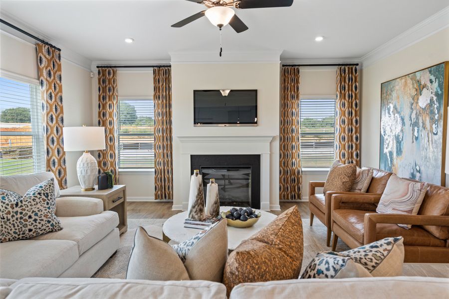 Furnished interior in a model home at Vandiver Creek in South Fulton (Image 43).