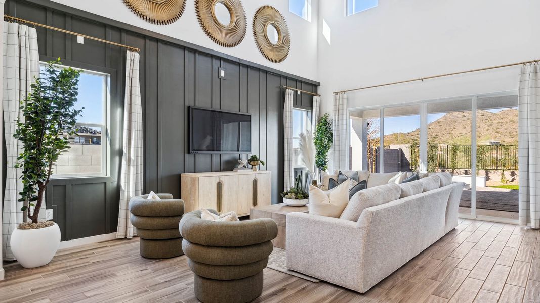 Furnished interior in a model home at The Ridge at Stone Butte in Phoenix (Image 33).