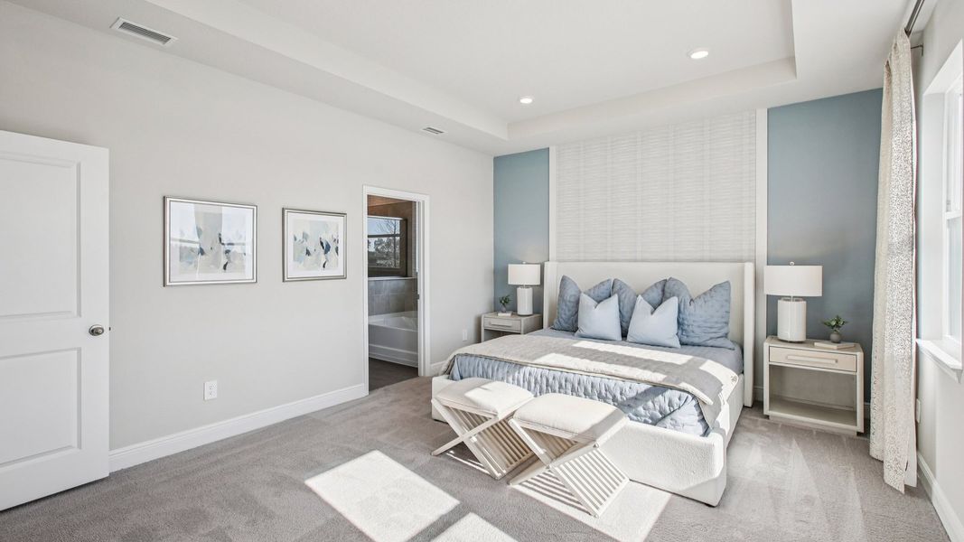 Furnished interior in a model home at Farm at Varrea in Plant City (Image 68).