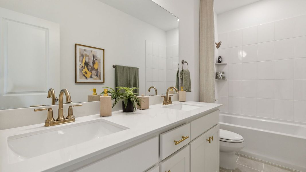 Furnished interior in a model home at Hazelwood in Frisco (Image 31).