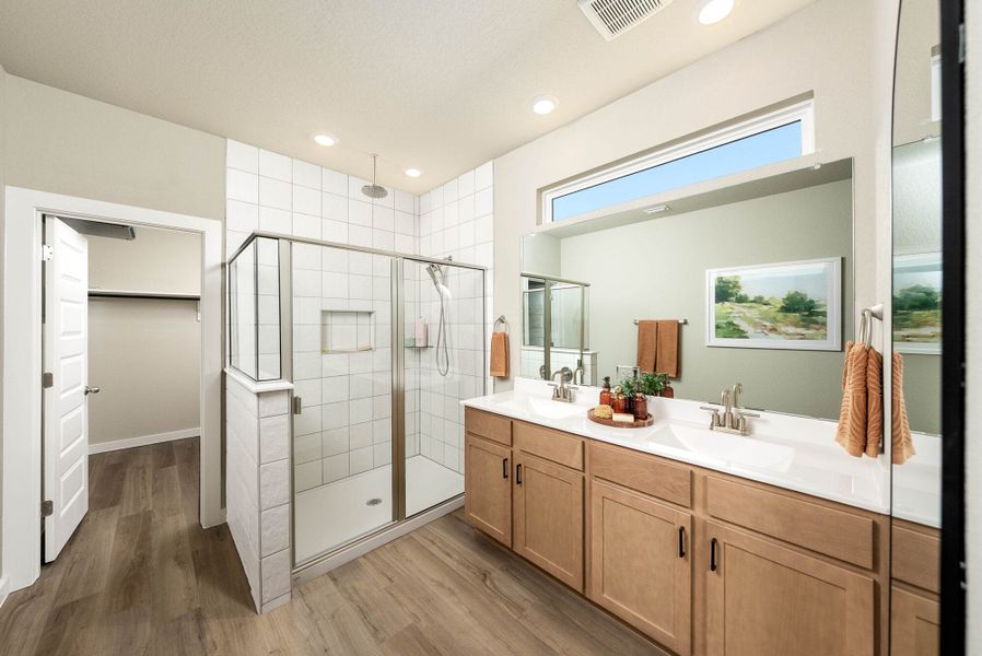 Furnished interior in a model home at Talley Fields in San Antonio (Image 30).