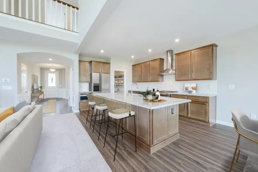 Furnished interior in a model home at The Meadows at Majors Drive in Cumming (Image 17).