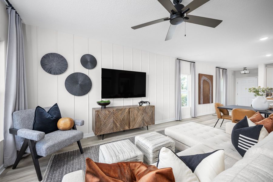 Furnished interior in a model home at Thompson Village Townhomes in Apopka (Image 8).