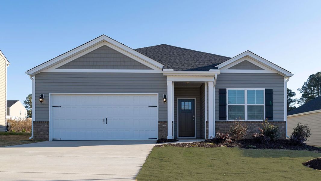 Front exterior of a home in the Quarry Hills - D.R. Horton community, located in Graham, NC (Image 9). Front exterior of a home in the Quarry Hills - D.R. Horton community, located in Graham, NC (Image 9).