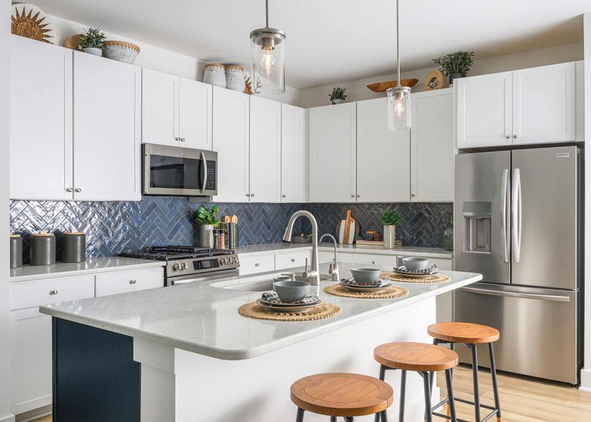 Furnished interior in a model home at NoVi Chatham Park - The Mews Collection in Pittsboro (Image 4).