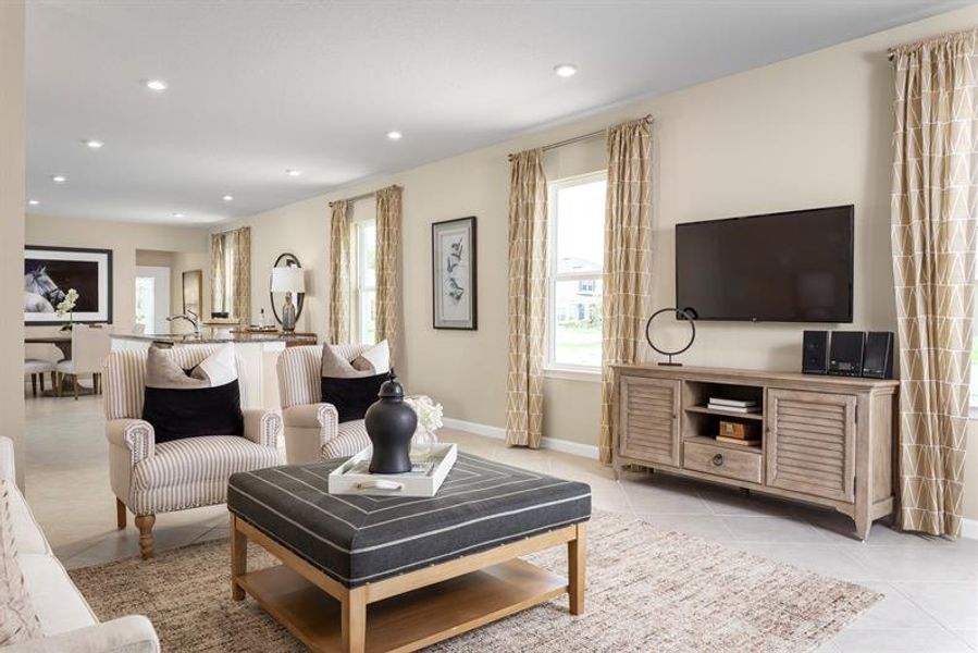 Furnished interior in a model home at Conner Crossing in Spring Hill (Image 10).
