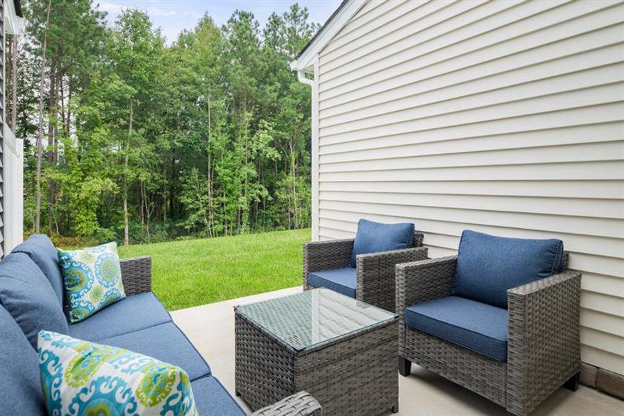 ON YOUR OUTDOOR PATIO GRAB FRESH AIR, FIRE UP THE GRILL OR KICK BACK AND RELAX AFTER A FULL DAY