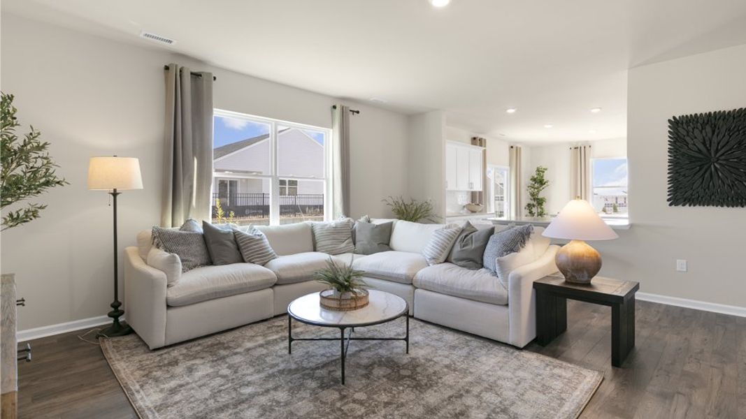 Furnished interior in a model home at Hawley Glen in Lillington (Image 5). Furnished interior in a model home at Hawley Glen in Lillington (Image 5).