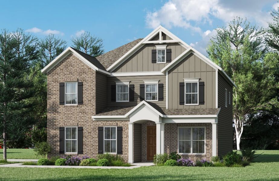Front exterior of a home in the Enclave at Little Ridge community, located in Acworth, GA (Image 8). Front exterior of a home in the Enclave at Little Ridge community, located in Acworth, GA (Image 8).