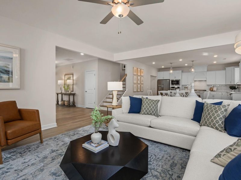 Furnished interior in a model home at Enclave at Belmont in Belmont (Image 28). Furnished interior in a model home at Enclave at Belmont in Belmont (Image 28).