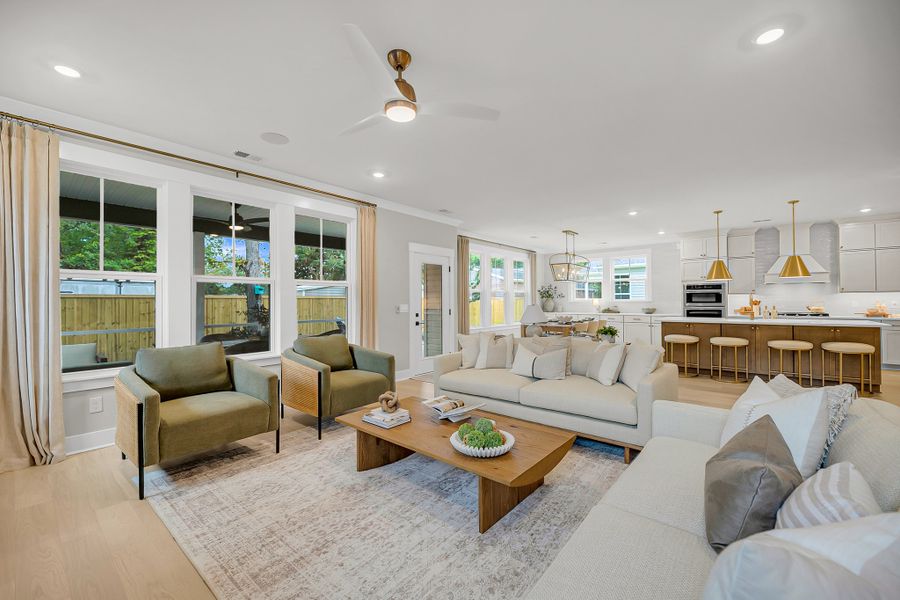 Furnished interior in a model home at Indigo Place in North Charleston (Image 12).