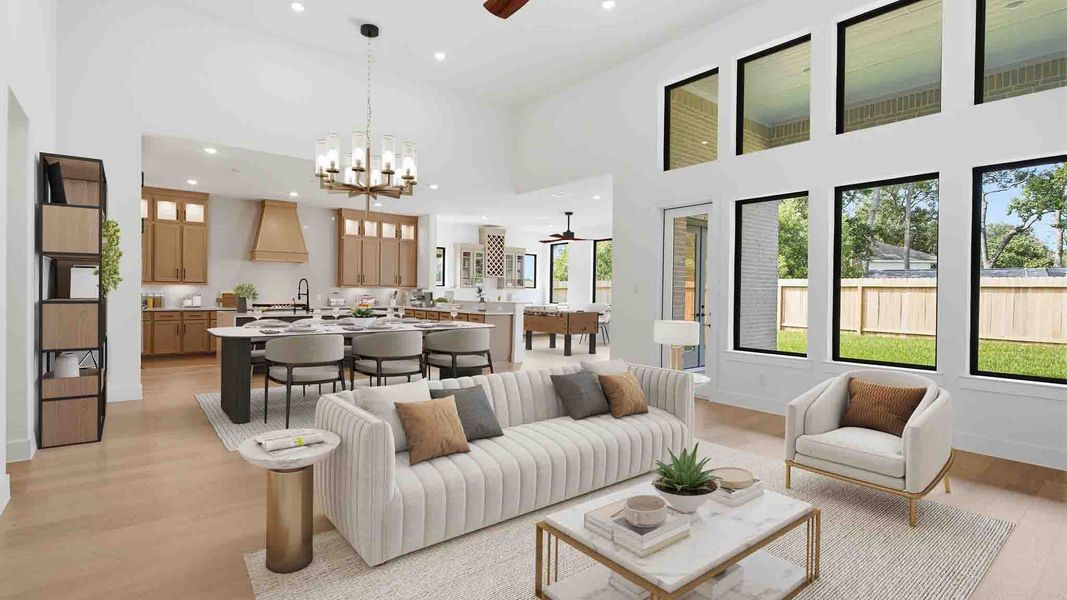 Furnished interior in a model home at Friendswood Trails 70' Homesites in Friendswood (Image 28). Furnished interior in a model home at Friendswood Trails 70' Homesites in Friendswood (Image 28).