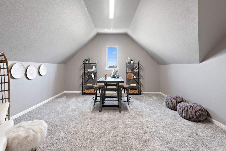 Furnished interior in a model home at Vintage Oaks in Weatherford (Image 50).