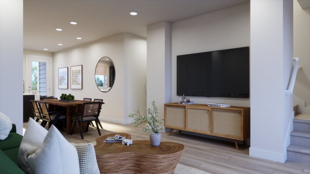 Furnished interior in a model home at Berkeley Villas in Denver (Image 10).