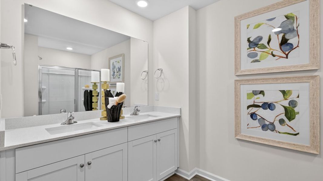 Furnished interior in a model home at Belle Grove in Wendell (Image 37).