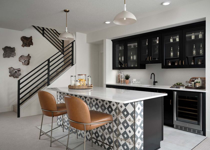 Furnished interior in a model home at Cloverleaf – Mountainview Collection in Monument (Image 8).