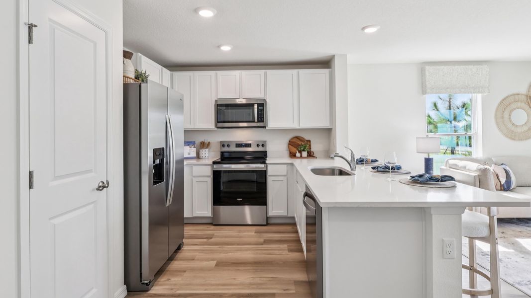 Furnished interior in a model home at The Towns at Laurel Commons in Ocala (Image 8).