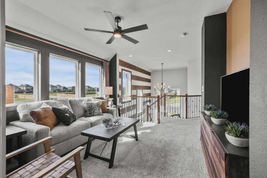 Furnished interior in a model home at The George in Richmond (Image 8).