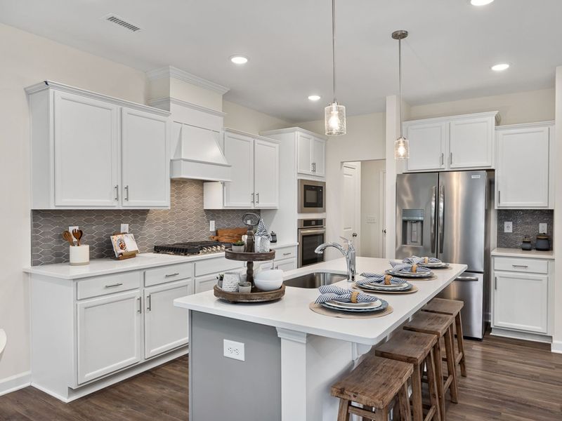 Furnished interior in a model home at Camden Park in Knightdale (Image 1). Furnished interior in a model home at Camden Park in Knightdale (Image 1).