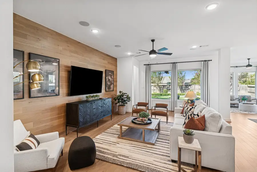 Furnished interior in a model home at Grand Central Park 55' Homesites in Conroe (Image 10). Furnished interior in a model home at Grand Central Park 55' Homesites in Conroe (Image 10).