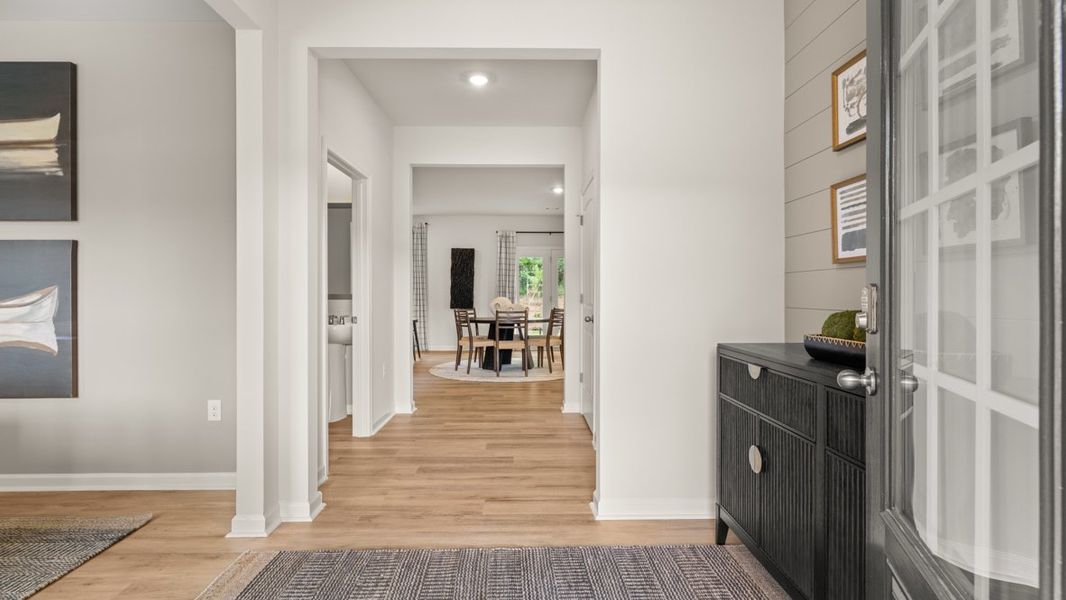 Furnished interior in a model home at Grandview at Lanier in Dawsonville (Image 7).