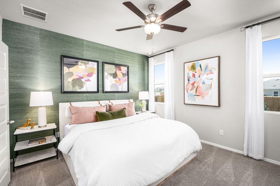 Furnished interior in a model home at Cascade in Liberty Hill (Image 10). Furnished interior in a model home at Cascade in Liberty Hill (Image 10).